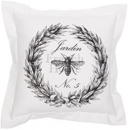 White Decorative Pillow JARDIN